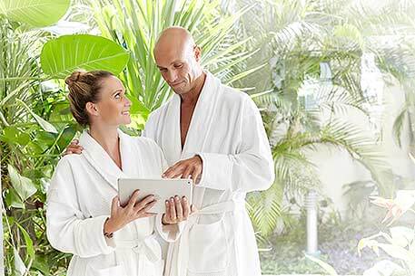 Couple at Exotic Spa
